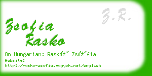 zsofia rasko business card